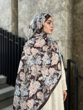 Matilda Pattern Hijab - Black Coffee
