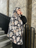 Matilda Pattern Hijab - Black