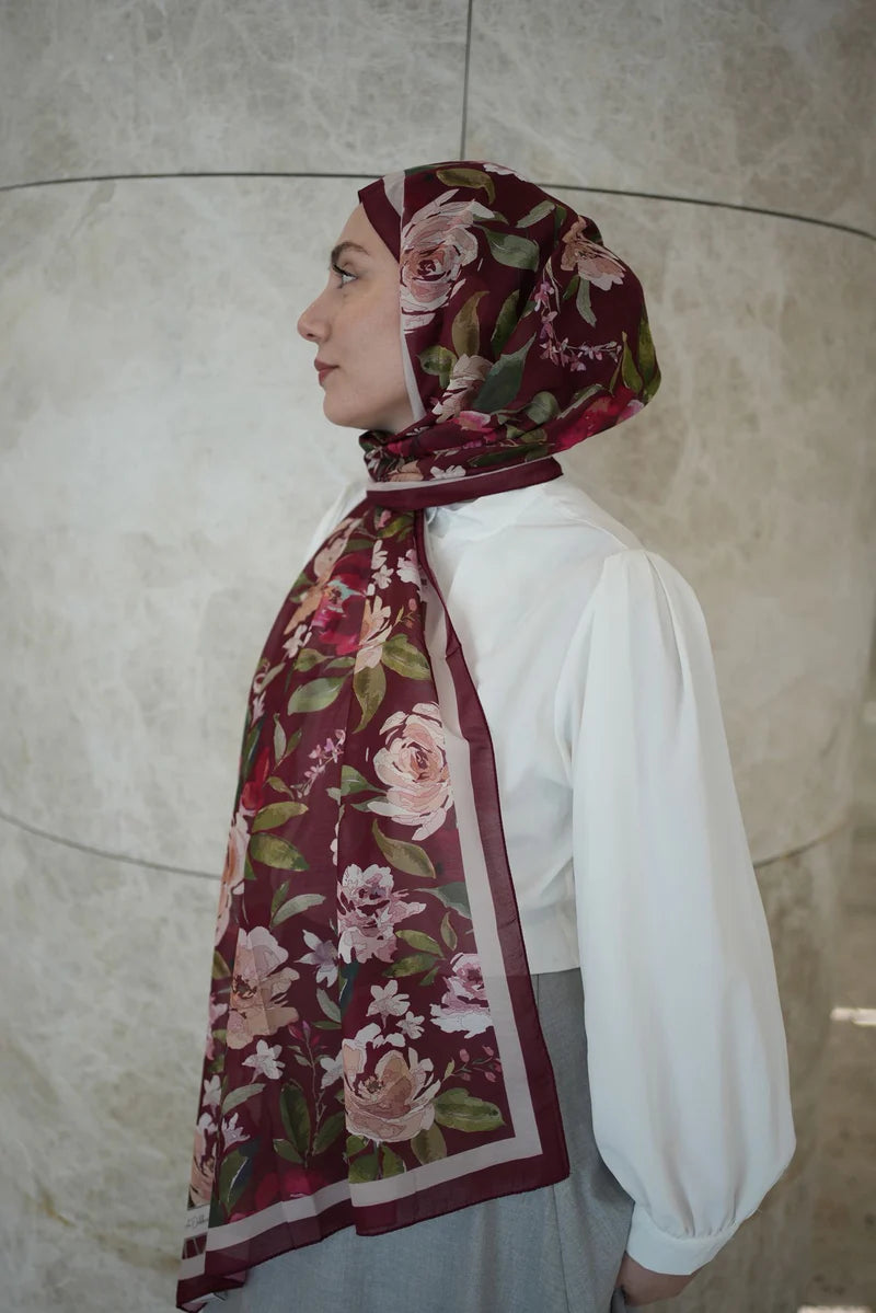 Florya Hijab - Burgundy