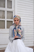 Florya Square Scarf - Blue Dream