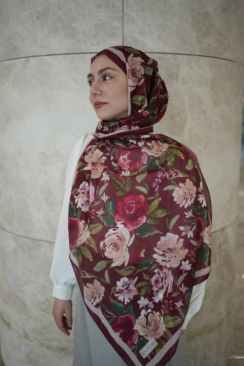 Florya Hijab - Burgundy