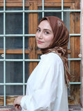 Chain Square Scarf - Summer Chocolate