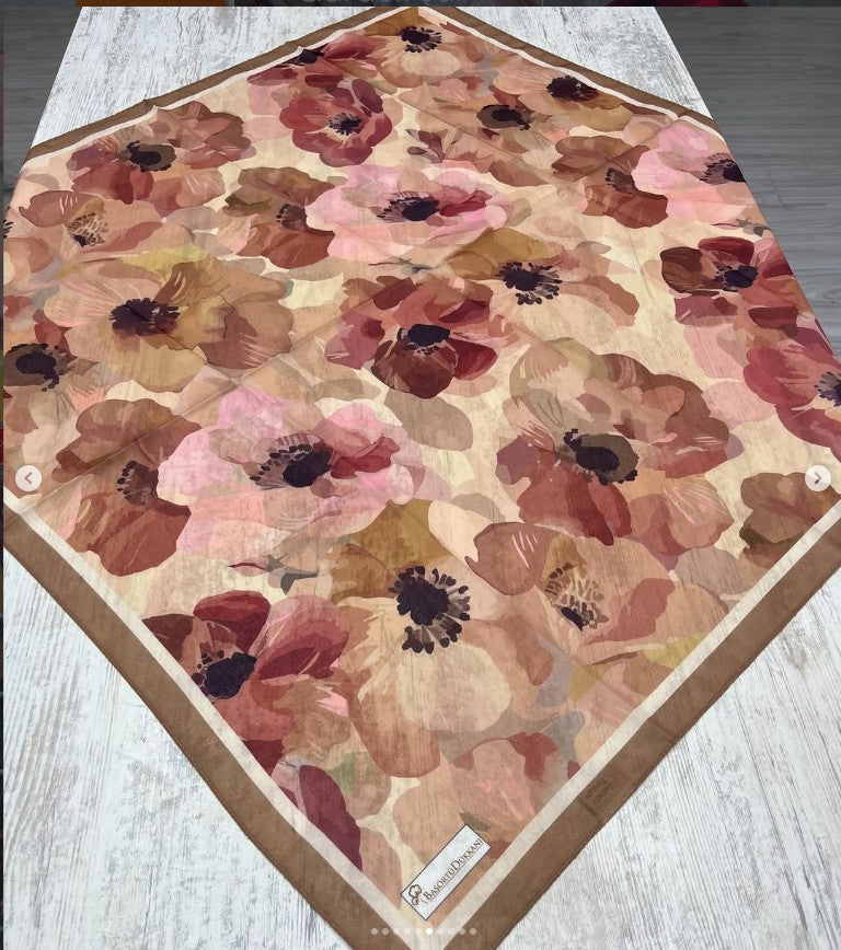 Maribel Square Scarf -  Latte