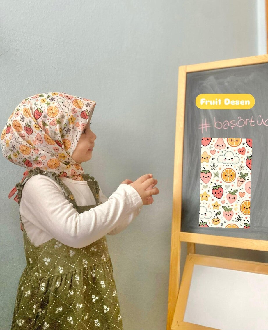 Kids Square Scarf - Fruit
