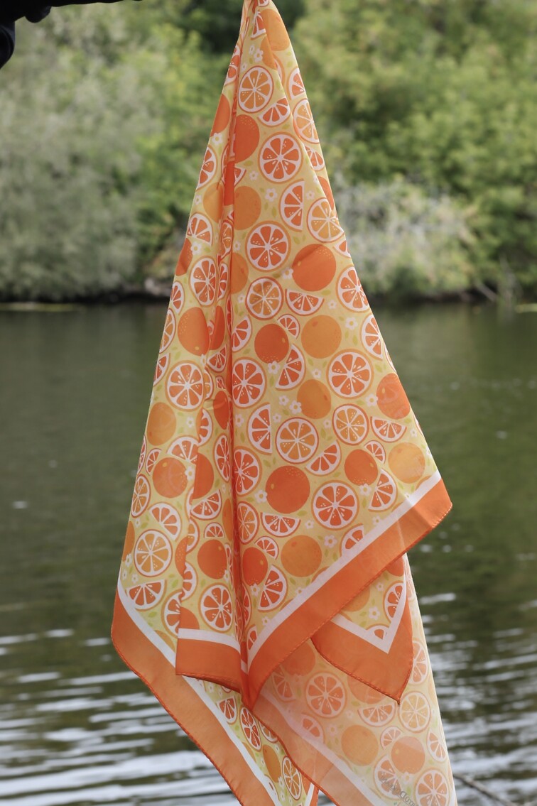 Kids - Orange Pattern Scarf