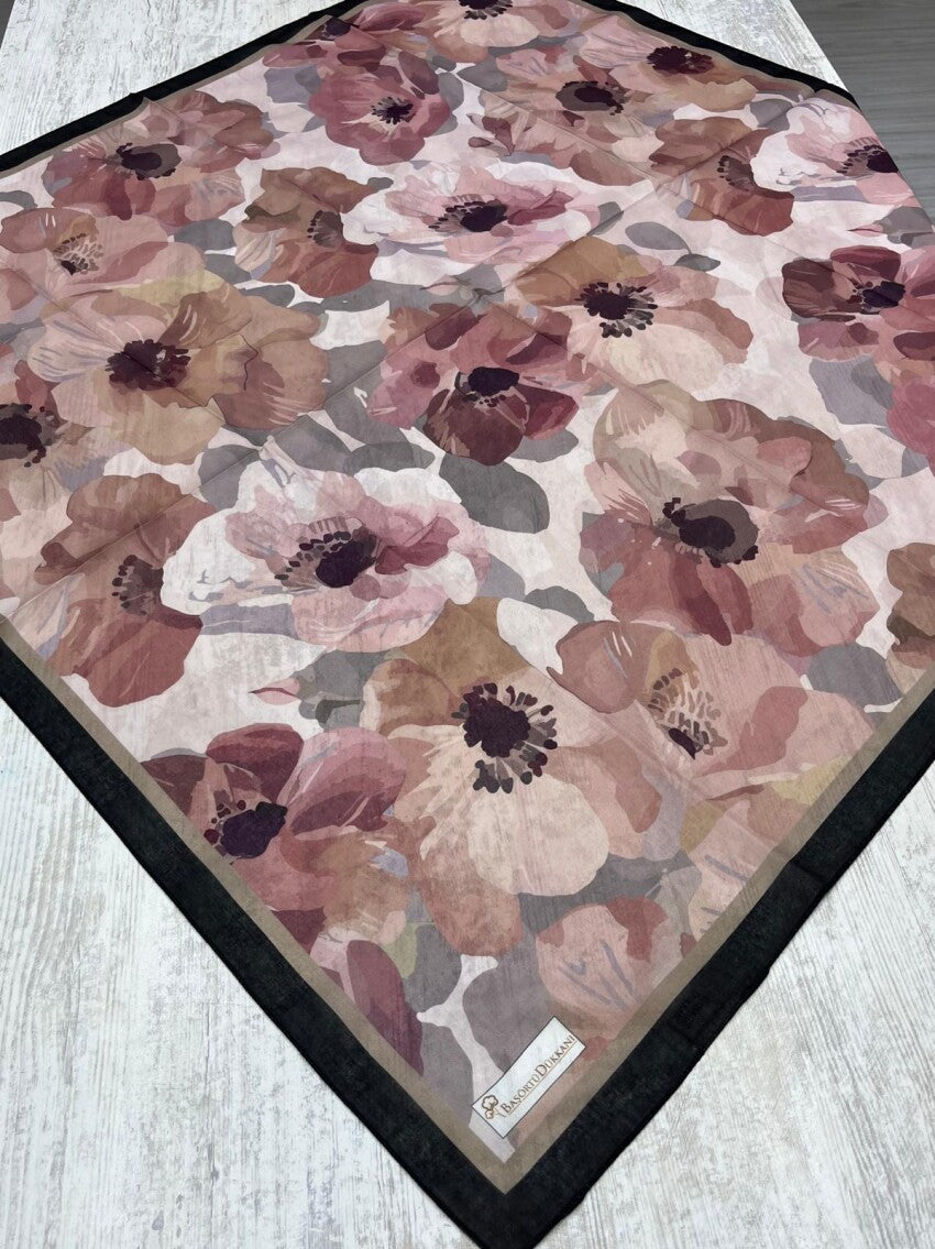 Maribel Square Scarf - Vintage Rose