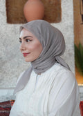 Relax Square Scarf -Cool Gray