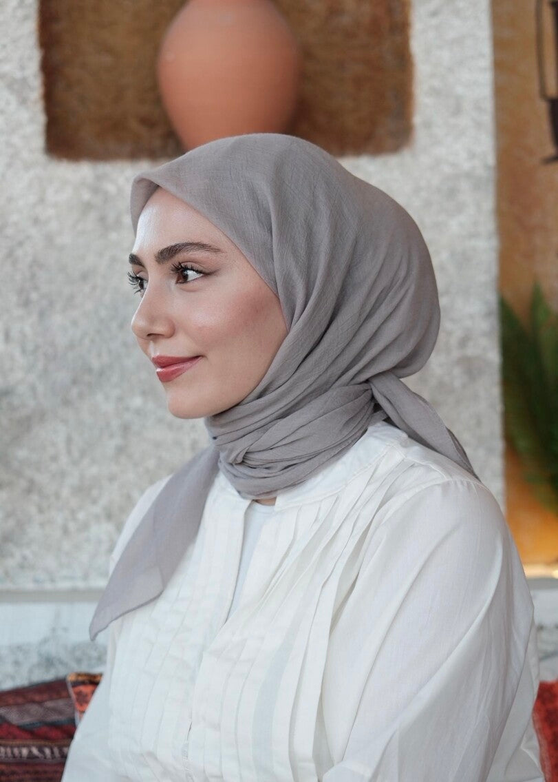 Relax Square Scarf -Cool Gray